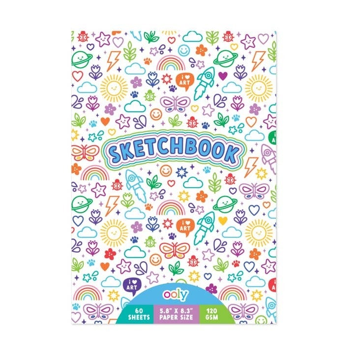 Colorful Doodles Sketchbook (5.8" x 8.3")