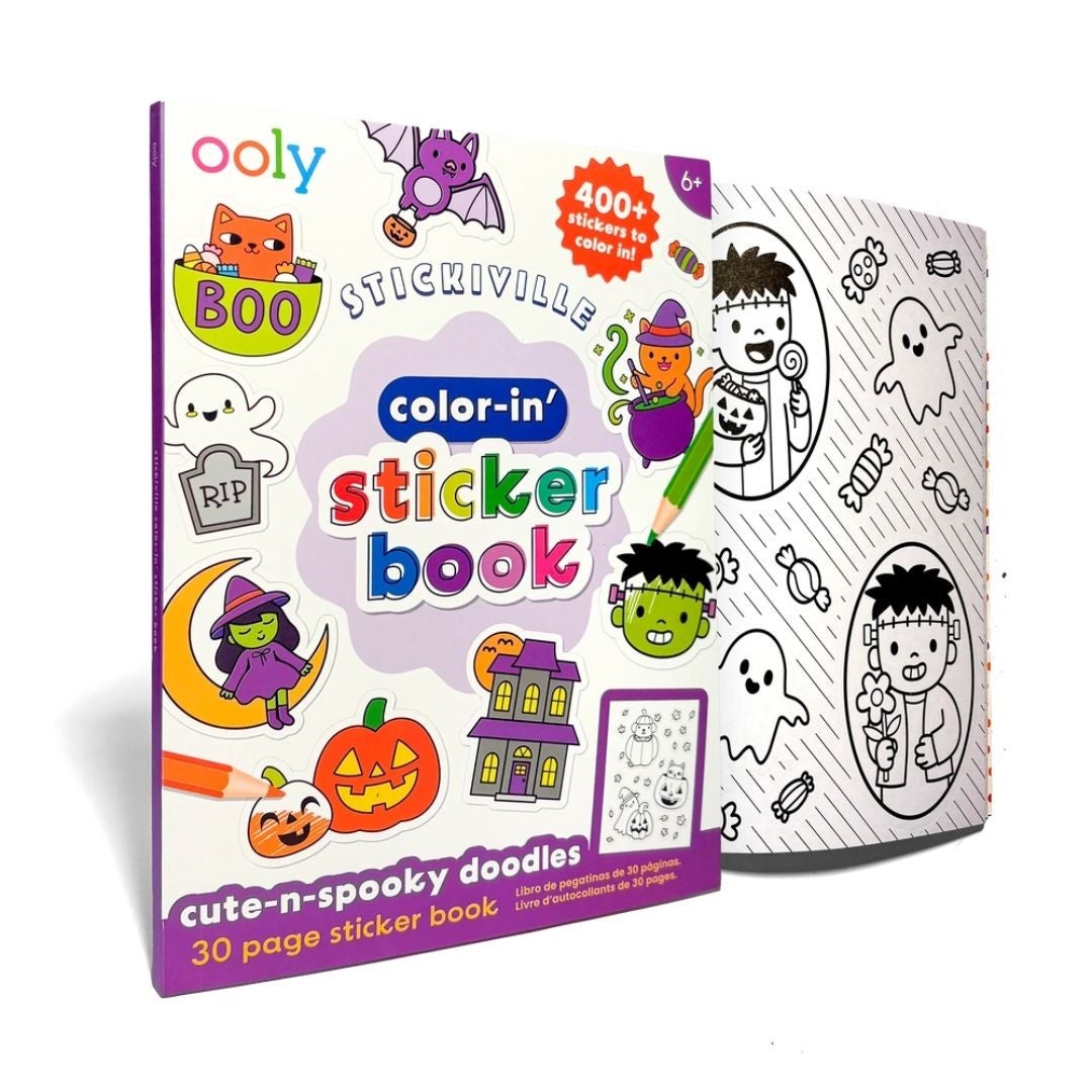 Stickiville: Color-in Sticker Book: Cute n Spook
